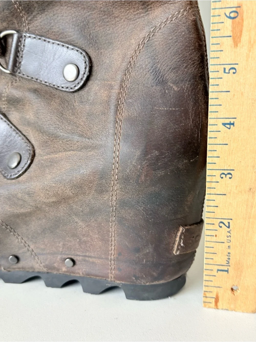 Sorel Joan of Arctic Leather Ankle Boots Waterproof Wedge Lace Up Women’s Size 9